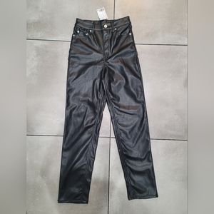 Faux leather pants